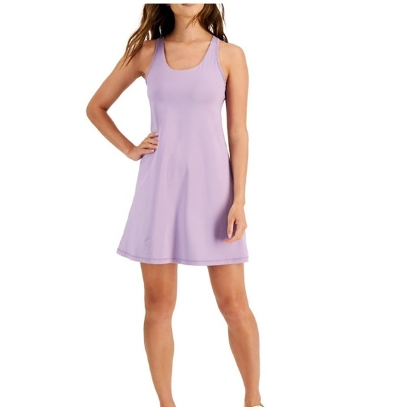 ID Ideology Women Purple Sleeveless Solid Performance Athletic Dress … - Picture 1 of 10